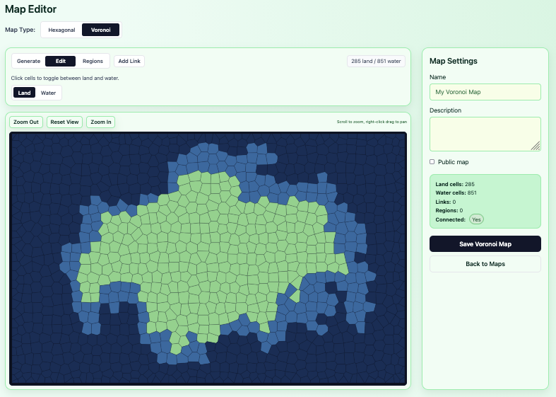 Procedural Voronoi map generator